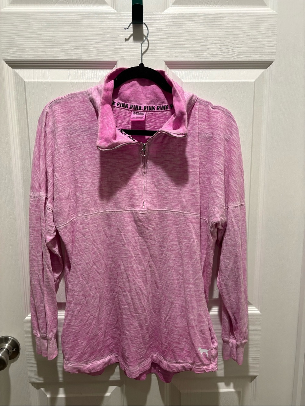 Victoria's Secret PINK Light Pink Half-Zip Pullover Hoodie